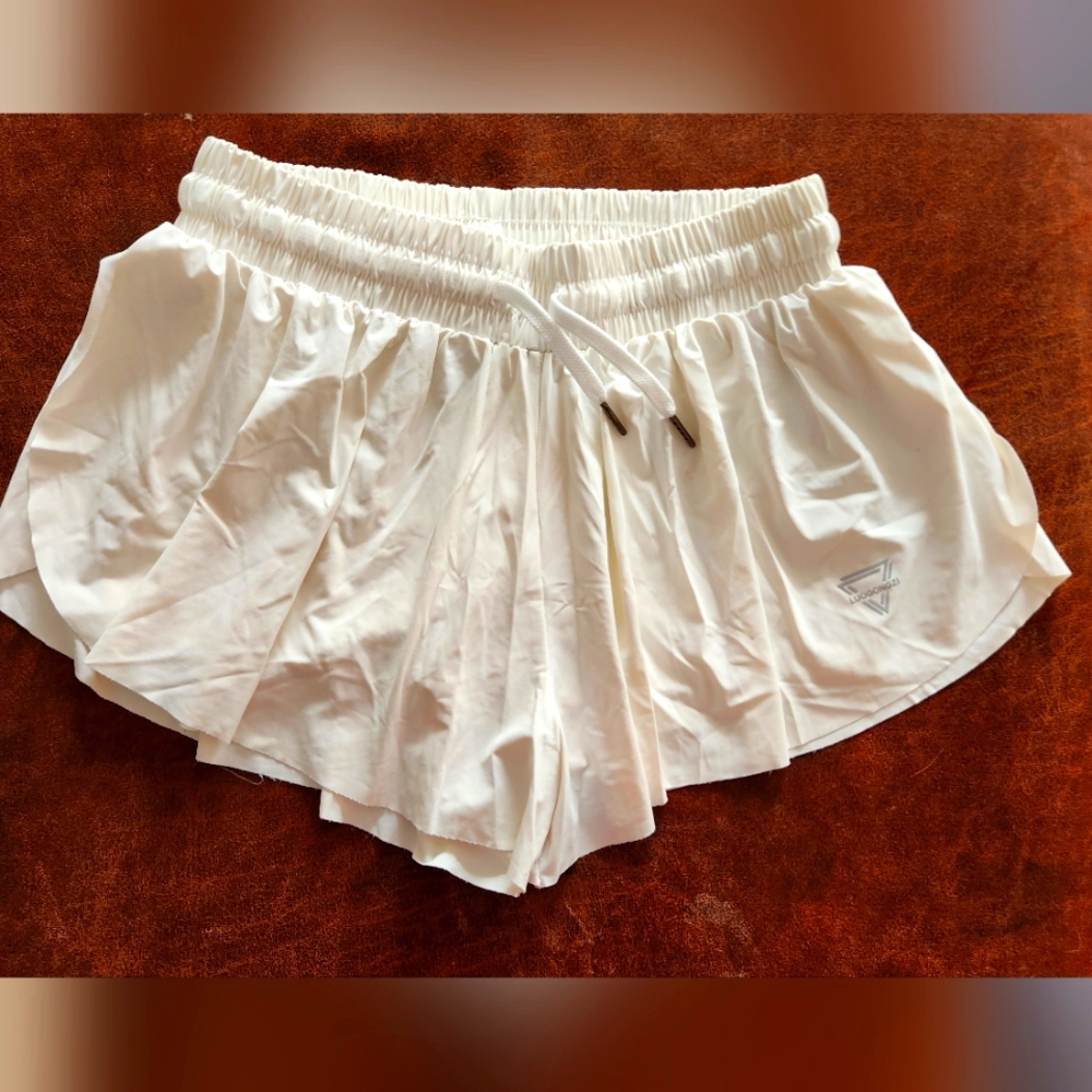 Women's White Athletic Shorts
